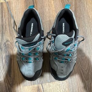 Merrell Charcoal and Aqua Trail Shoes
